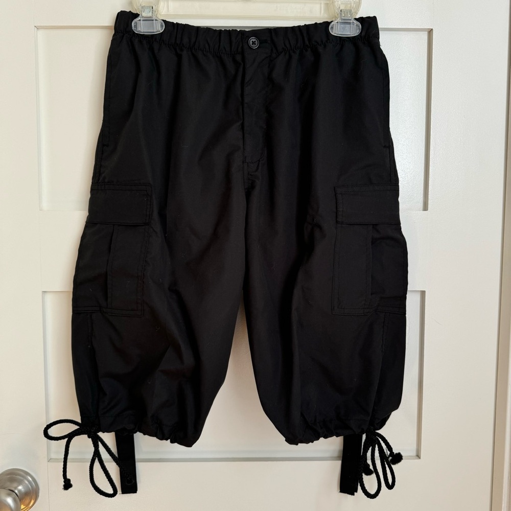 Balloon Drawstring Wide Cargo Capri Pants Costume! Boho